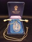 Boxed Waterford Crystal Oval Necklace Pendant Sterling Chain ireland