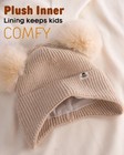 Baby Toddler Winter Hat Pom Pom Beanie Girls Boys With Fleece Lined Kids Warm