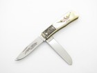 Vtg  80s Parker Japan Custom Scrolled Trapper Mop Pearl Abalone Folding Knife