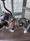 Vintage Gilbert Mcm Table Lamp  Western  Clydsdale Horses And Cute Shade Cowboy