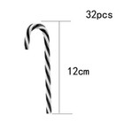 Dahi 32pcs Christmas Candy Cane Ornament Plastic Christmas Tree Black And White