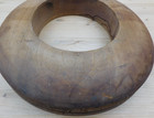 Antique Wood Hat Block Millinery Brim Mold Form  17 7 1 4   3 American H s  Inc