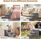 Wider Dog Ramp For High Bed With Storage 18  H  Foldable Dog Stairs For Small Me