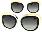 Exaggerated Classic Funky Vintage 70s Retro Sunglasses Unique Black   Gold Frame