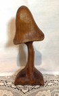 Vintage Cryptomeria Carved Wood Mushroom Wall Hanging Plaque Mcm Green Mountain