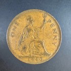 1940 Great Britain 1 Penny     George Vi  Well   worn Detail