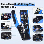 Professional Network Tool Kit   14 In 1 - Rj45 Crimp Tool  Cat6 Pass Through Con