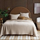 Full queen Jersey Quilt Oatmeal Heather - Threshold  Cotton Knitted Coverlet