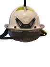 Vintage 2005 Msa Cairns 1010 C-trd White Chief Fire Helmet Eagle Front Lime Trim