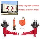 2-pack 15000lbs Shipping Container Wheels   6x5 5 Lug   heavy-duty Container Axles