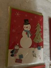 Papyrus Lot Of 6 Christmas Holiday Cards  Sparkle Embellished Snowman 3d Pretty