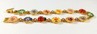 Joan Rivers Bracelet   Enamel Flowers Crystals With 1 Ladybug   7 5 Inches