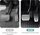 Hzel Car Foot Pedal Pads Set  2pcs Aluminum Vehicle Accelerator Pedal Covers  No
