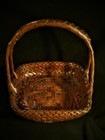 Fine  Antique Old Japanese Signed Japan Ikebana Woven Intricate Asian Basket