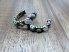 Vintage 925 Sterling Native American Multi Color shape Turquoise Earrings L1004