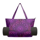 Women s Yoga Bag With Yoga Mat Carrier - Large Mat Pocket Purple Texture