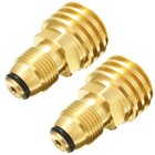 2pcs Solid Brass Pol To Qcc1 Propane Tank Adapter Converter - Old To New Type