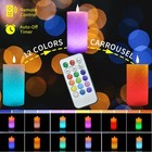 Led Multi Colored Flameless Candle With Remote Control Timer  6  Realistic Wa   