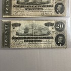 1864  20 Dollar Bill Csa Note Confederate States Of America Richmond Currency