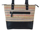Vism Concealed Carry Summer Woven Tote Purse Ccw Bag W  Pistol Holster Black