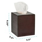 Alpine Industries Square Cube Wooden Facial Tissue Box Cover Holder   Espresso