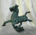 Vintage Bronze Replica Of The Han Dynasty Flying Horse Of Gansu On Swallow 