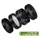 4 Layer 3 Inches Large Portable Zinc Alloy Grinder Herb   Spice Tobacco Grinder