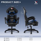 Elecwish Ergonomic Gaming Chair With Footrest Lumbar Support Recliner Office