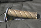 Antique Kaleidoscope Single Stained Glass Wheels   Art Nouveau Brass  7 
