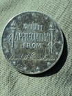 President Eisenhower Newport 1960 Silver Appreciation Medal - Nice