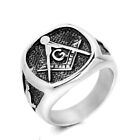 Vintage Freemason Masonic Signet Ring Stainless Steel Men s Biker Ring Size 7-13