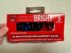C9 Transparent Multicolor Ceramic Replacement Light Bulbs 5-pack Vintage Nos