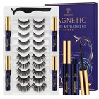 Natural Looking Magnetic Eyelashes Kit - 10 Pairs Reusable With Applicator  Easy
