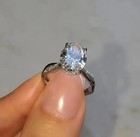 4 40 Ct Oval-cut Ef vs1 Lab Grown Diamond Twisted Engagement Ring 14k White Gold