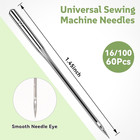 60 Pcs Universal Leather jeans Sewing Machine Needles  Size 100 16 Needles