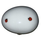 Vintage Limoges France Porcelain Trinket Box Hand-painted Ladybug Gilt Mount