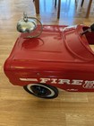 Vintage Amf Firetruck Fire Chief   s Car Pedal Car  503 W  Bell Good Condition 