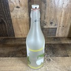 Vtg Italy Provender Painted Calla Lilly Frosted Glass Bottle Swing-top Stopper