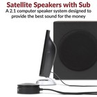 Laptop Computer Pc Speaker System 2 1 Subwoofer Desktop Gaming Surround Sound