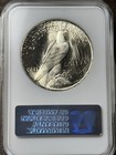 1923  1 Ngc Ms-64 Cac Old Fatty Holder Peace Silver Dollar