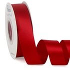 Double Faced Satin Ribbon 1    X Continuous 25 Yards fabric Ribbon 1 Inch Red