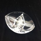 Lalique France Vincennes Leaf Oval Clear Crystal Paperweight Vintage Has Flaw