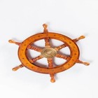 Wheel Wooden Wall Decor Beach Ship Gift Pirate Vintage Antique Brass Nautical