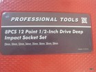 1 2  Drive Deep Impact Socket Set  Cr-mo  8 Piece 12 Point Metric 29mm-39mm