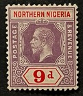 Travelstamps  1912 Northern Nigeria Stamps Sc  47 - Nine Pence  Kgv  Mint  Og  H