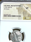Ancient Greek Lucania Metapontum Ar Silver Stater  Demeter   Barley  Ngc - Vf