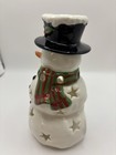 Yankee Candle Christmas Snowman Porcelain Tealight votive Luminary Candle Holder
