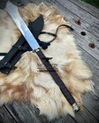 Custom Handmade 38  Inches Long Asian Two Handed Sword - Chinese Army War Sword