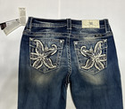 Miss Me Women   s Embellished Bootcut Slim Fit Flare Jean Mid Rise Denim Sz 29 Nwt
