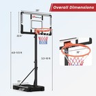 3 3-10 Ft Portable Basketball Hoop Outdoor W shatterproof Backboard   Wheels